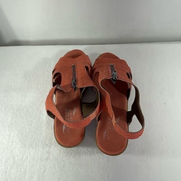 Aerosoles heel rest women's coral sandels 7.5 duffle bog leather - Picture 9 of 14